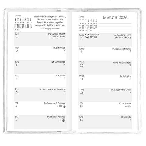 2026 Traditional Catholic Pocket Planner