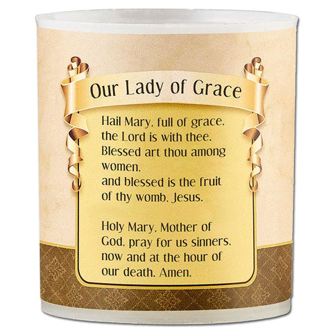 Our Lady of Grace Plastic Votive Candle