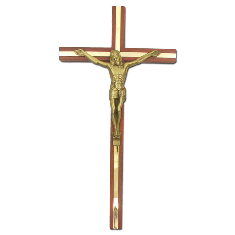 Walnut Crucifix: 10"