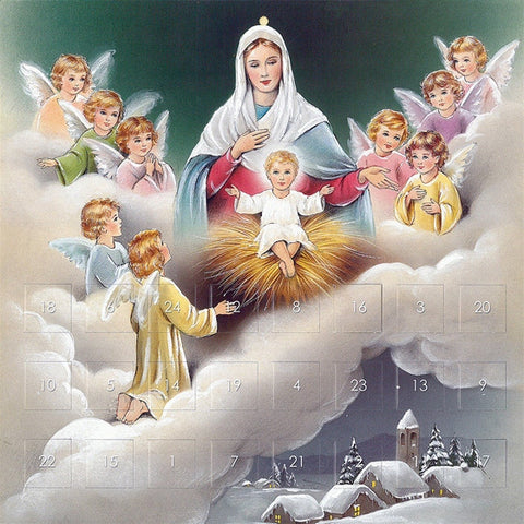 Our Lady with Child Jesus/Angels Advent Calendar