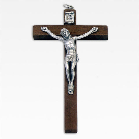 Wood Crucifix: 4" Brown
