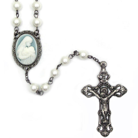 Mother's Kiss Cameo Rosary