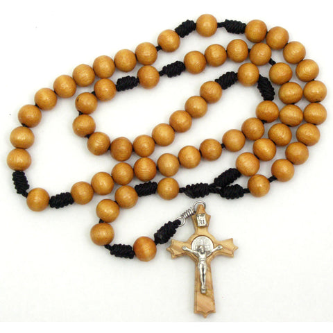 Large Light Brown Cord Rosary