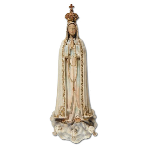 Our Lady of Fatima Statue Plaque: 15"