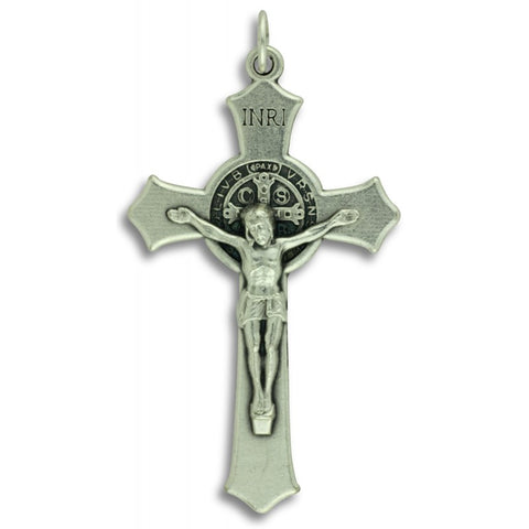St. Benedict Crucifix: Silver