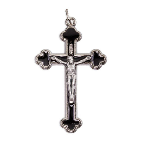 2" Epoxy Inlay Silver Crucifix