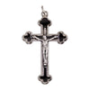 2" Epoxy Inlay Silver Crucifix