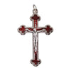 2" Epoxy Inlay Silver Crucifix