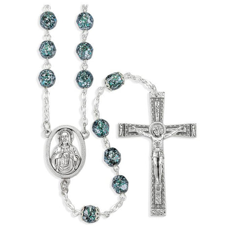 Green Granite Look Rosary