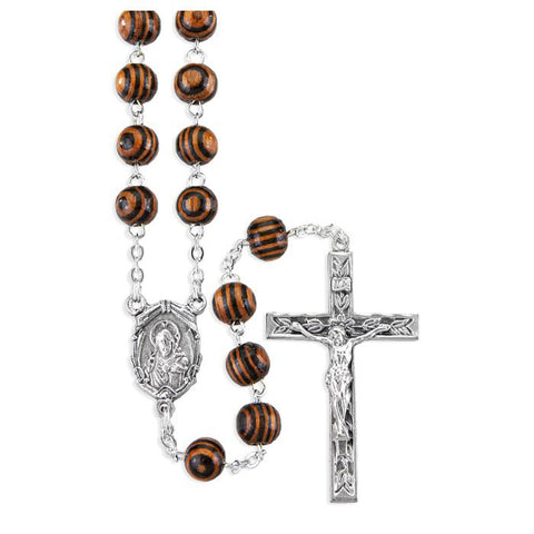 Zebrawood Rosary: 7mm