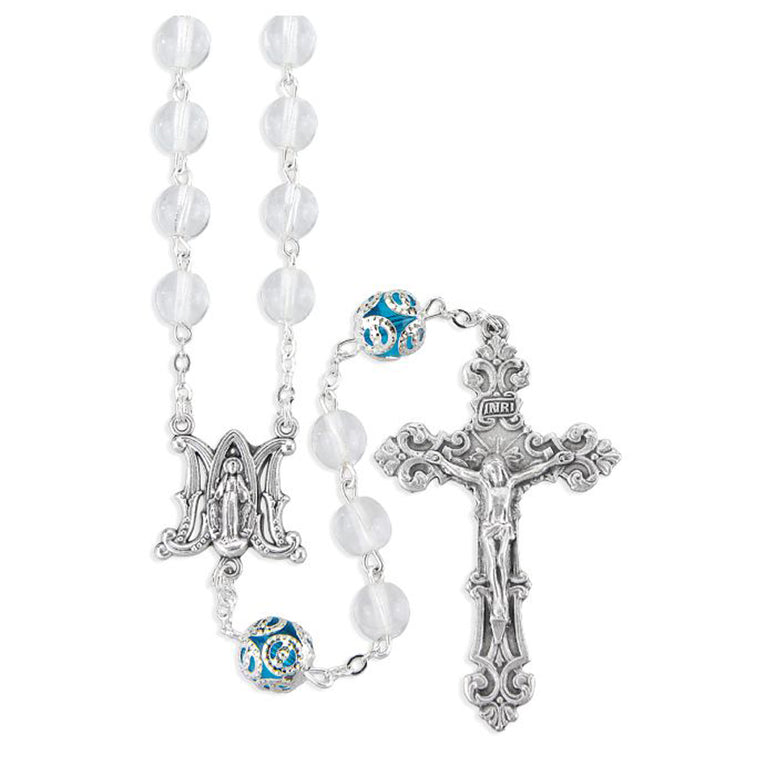 7mm Crystal Glass Bead Rosary