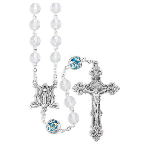 7mm Crystal Glass Bead Rosary