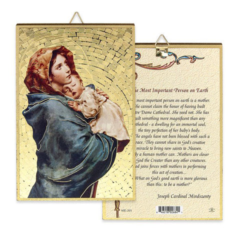 Mosaic plaque: Our Lady of the Streets