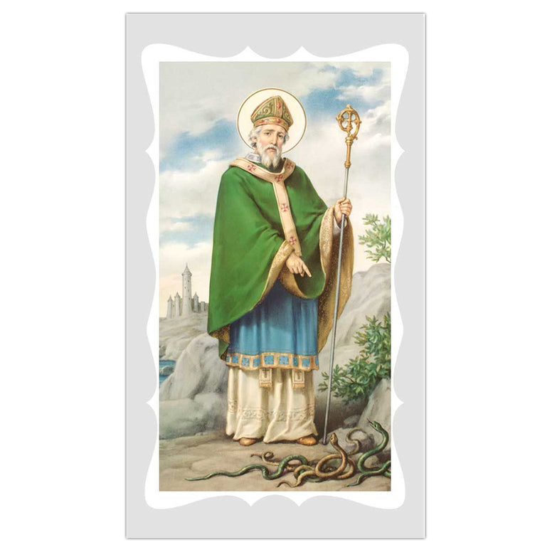 St. Patrick Holy Card with Irish Blessing
