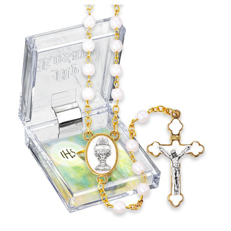 White Opaline Rosary