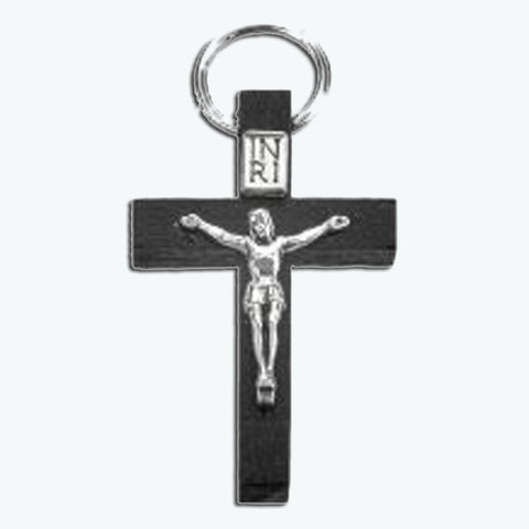 Small Black Wood Crucifix