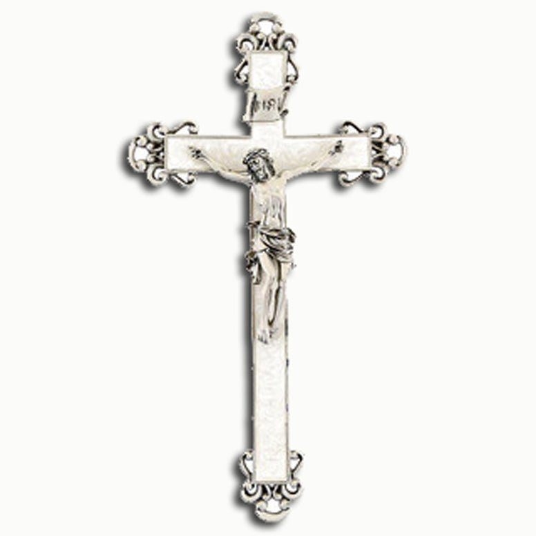 White Crucifix: 10"