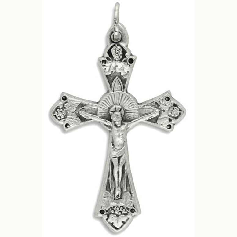 7/8" Leaf Sunburst Crucifix