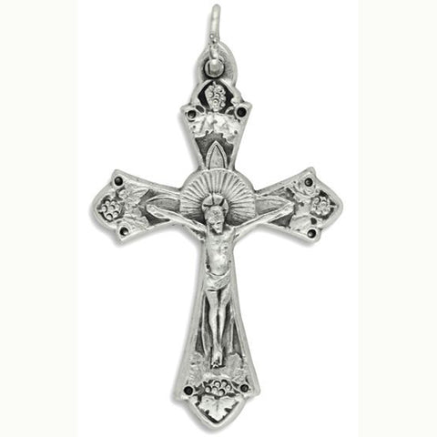 7/8" Leaf Sunburst Crucifix