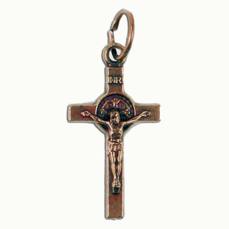 7/8" St. Benedict Crucifix,  Bronze