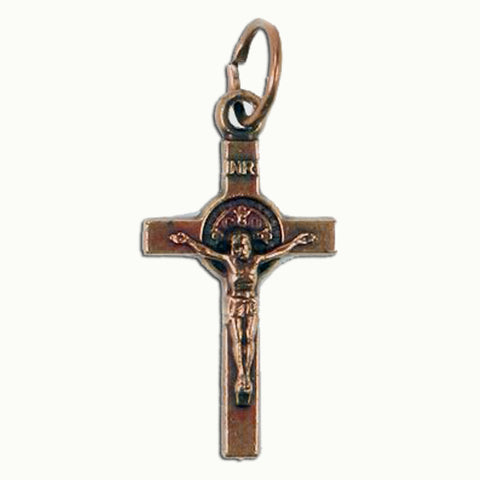 7/8" St. Benedict Crucifix,  Bronze