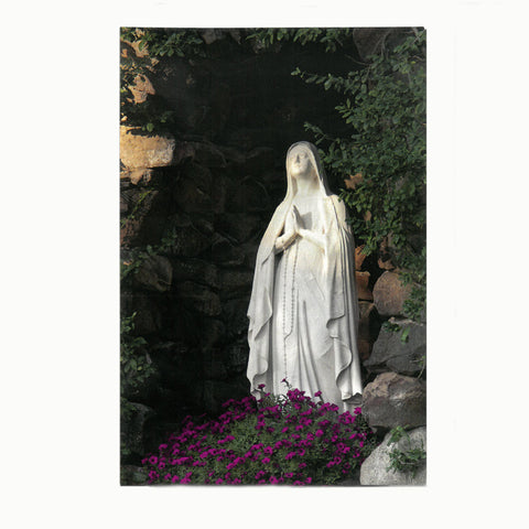 Postcard of Our Lady of Lourdes Grotto at Mount St. MIchael in Spokane, Washington. 