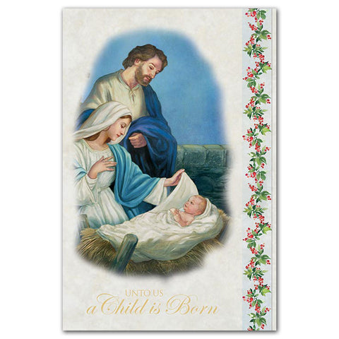 Unto Us Christmas Card: single card