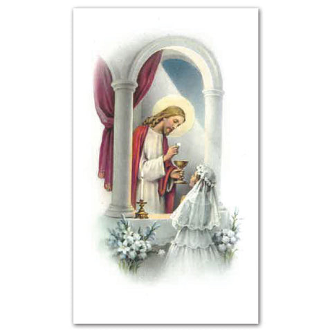First Communion Holy Card: Girl