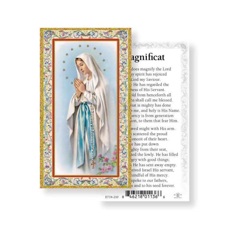 Our Lady of Lourdes Holy Card