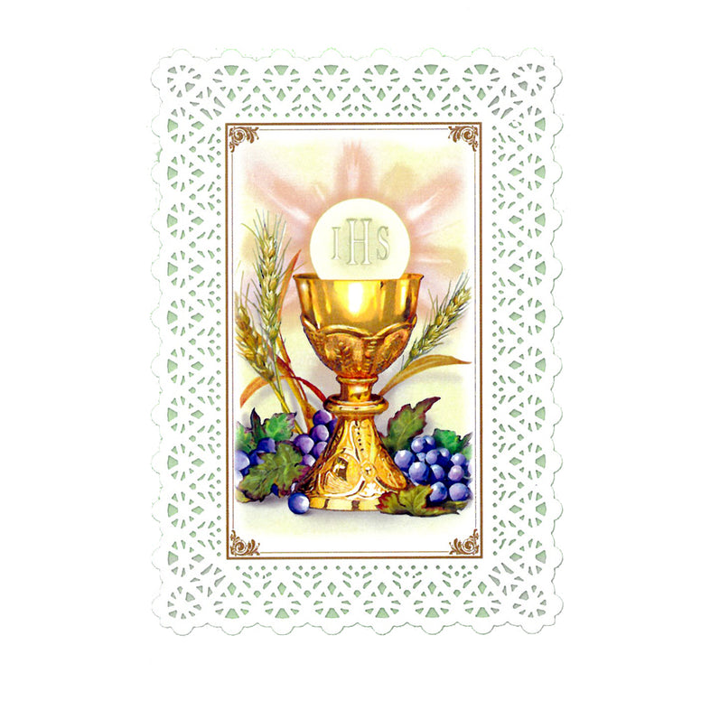 Lace First Holy Communion Card
