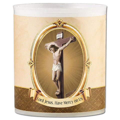 Crucifix Plastic Votive Candle
