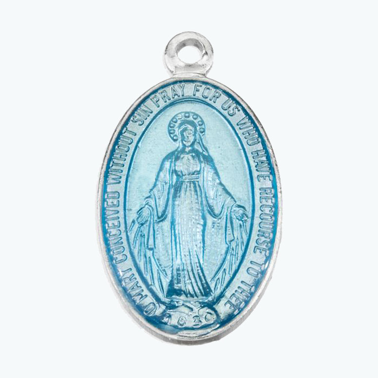 Blue Epoxy Miraculous Medal