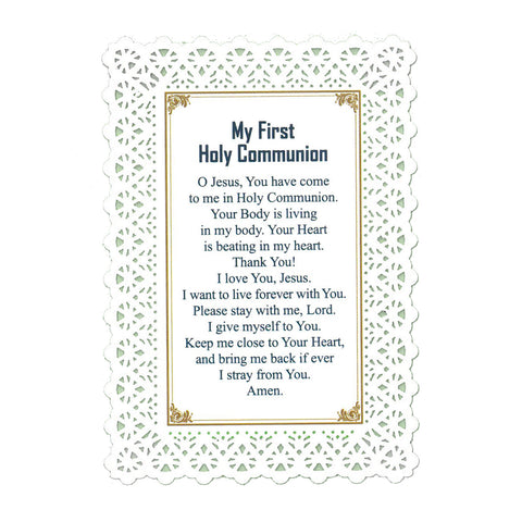 Lace First Holy Communion Card