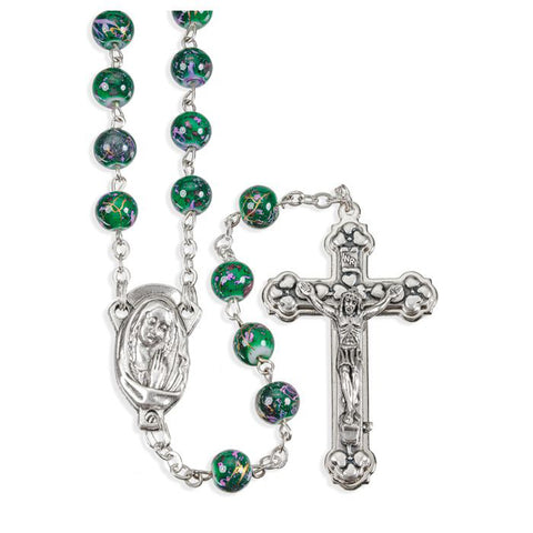 Multi-colored Mosaic Glass Bead Rosary