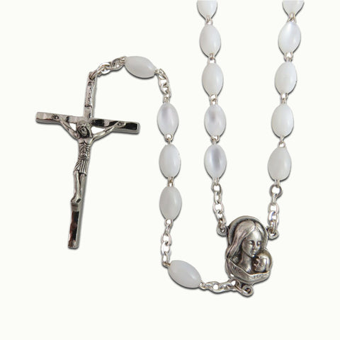 White Pearlized Rosary