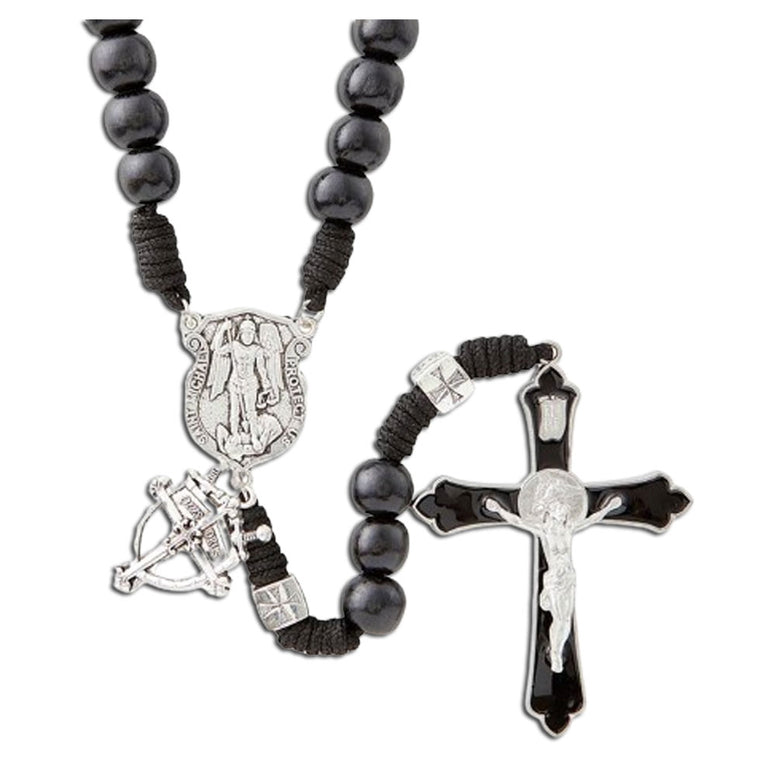 St. Michael Paracord Rosary: Black