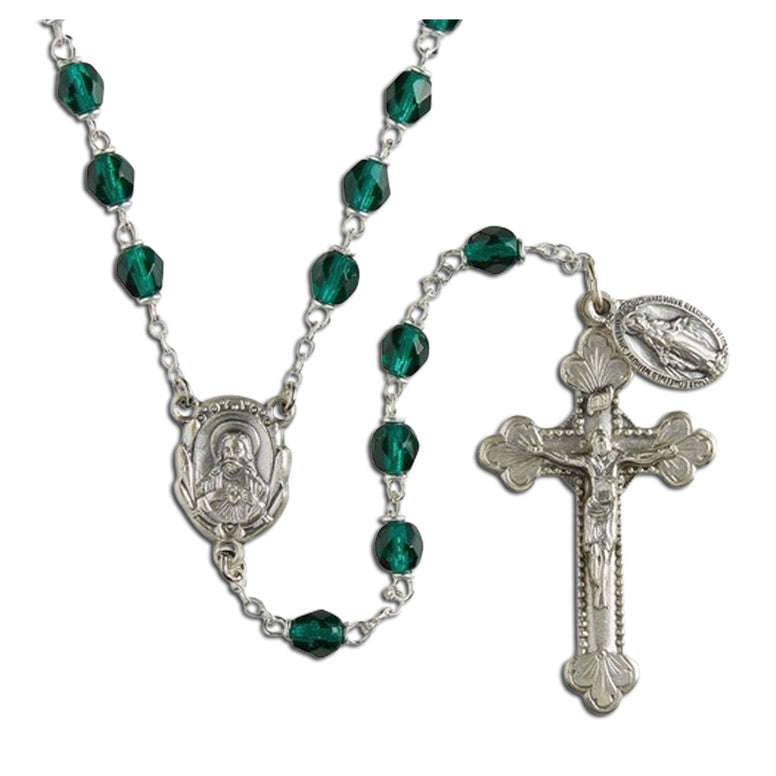 Prague Emerald Rosary: 6mm
