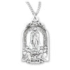 Our Lady of Fatima Arched Medal: 18" Chain