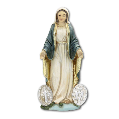 Our Lady of the Miraculous Medal: 4" statue