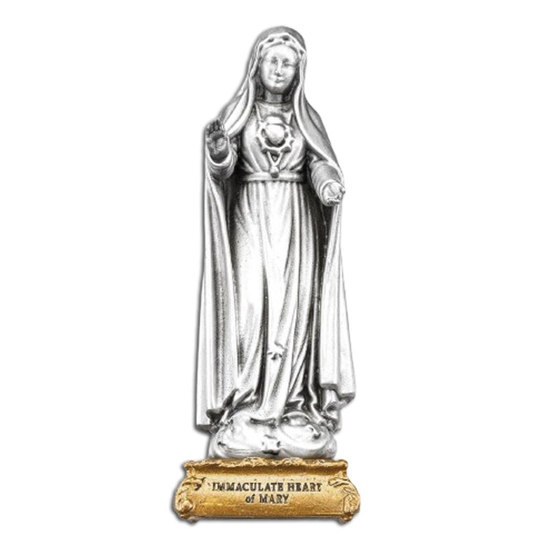 Immaculate Heart Pewter Statue: 4½"