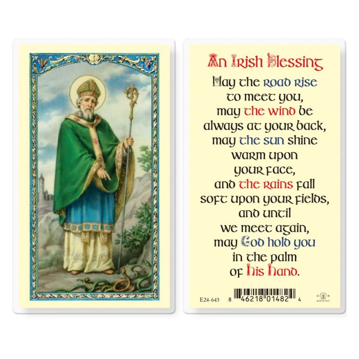 St. Patrick Laminated prayer card
