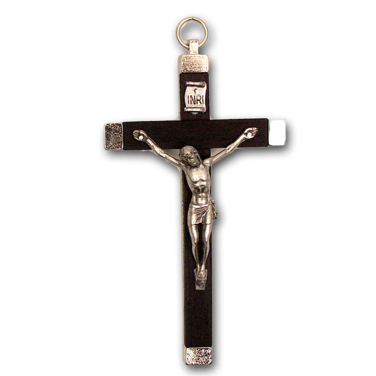 Crucifix: 4" Ebony Inlay