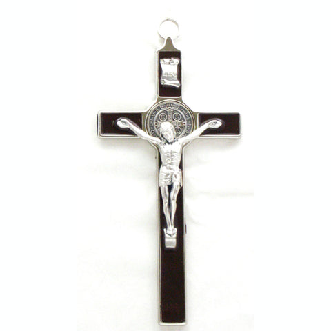 St. Benedict Crucifix: 7.5" Brown