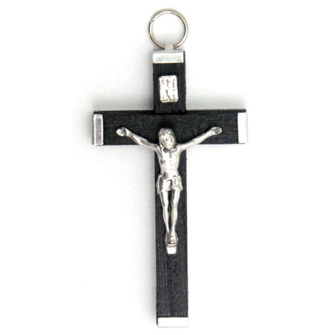 2¼" Black Wood Crucifix