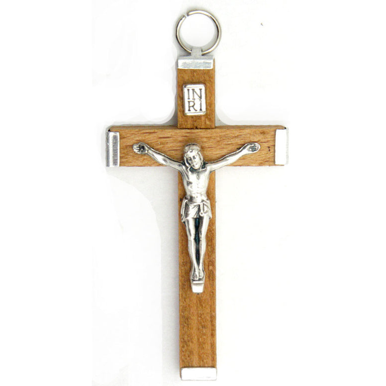 2¼" Brown Wood Crucifix