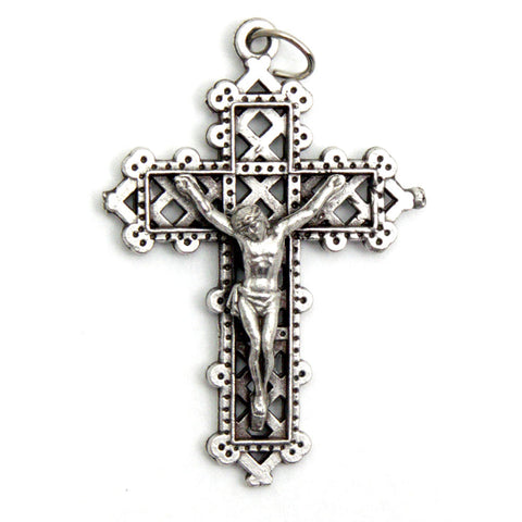1½" Oxidized Filigree Crucifix