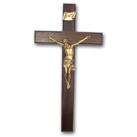 Walnut Crucifix: 15"