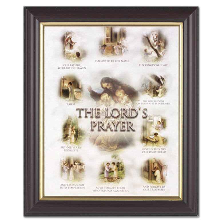 Lord's Prayer: 10" x 12" Walnut Frame
