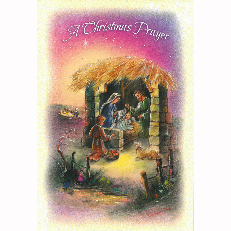 A Christmas Prayer: Glitter - Single card