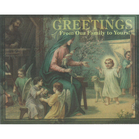 Family Greeting Note Card